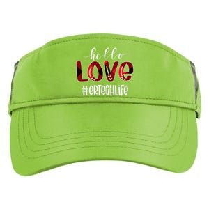 Hello Love Er Tech Life Buffalo Awesome Valentines Gift Idea Cool Gift Adult Drive Performance Visor