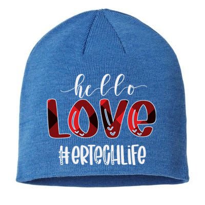 Hello Love Er Tech Life Buffalo Awesome Valentines Gift Idea Cool Gift Sustainable Beanie