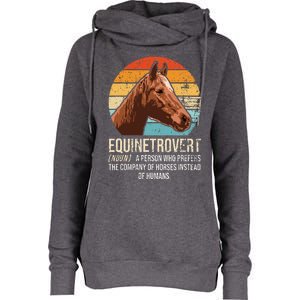 Horse Lover Equestrian Horse Rider Horse Trainer Horse Womens Funnel Neck Pullover Hood