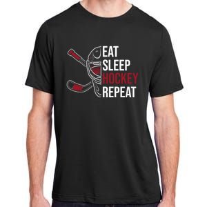 Hockey Lovers Eat Sleep Hockey Repeat Hockey Players Cool Gift Adult ChromaSoft Performance T-Shirt