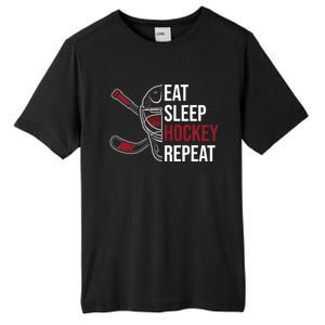 Hockey Lovers Eat Sleep Hockey Repeat Hockey Players Cool Gift Tall Fusion ChromaSoft Performance T-Shirt