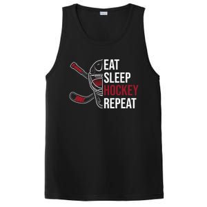 Hockey Lovers Eat Sleep Hockey Repeat Hockey Players Cool Gift PosiCharge Competitor Tank