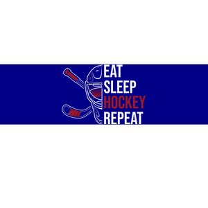 Hockey Lovers Eat Sleep Hockey Repeat Hockey Players Cool Gift Bumper Sticker