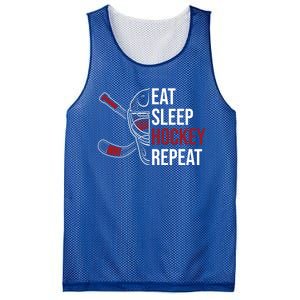 Hockey Lovers Eat Sleep Hockey Repeat Hockey Players Cool Gift Mesh Reversible Basketball Jersey Tank