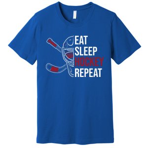 Hockey Lovers Eat Sleep Hockey Repeat Hockey Players Cool Gift Premium T-Shirt