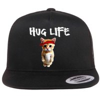 Hug Life Funny Awesome Cool Cute Cat Kitten Tee Flatbill Hat