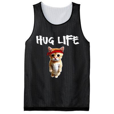 Hug Life Funny Awesome Cool Cute Cat Kitten Tee Mesh Reversible Basketball Jersey Tank