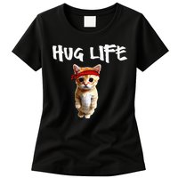 Hug Life Funny Awesome Cool Cute Cat Kitten Tee Womens T-Shirt