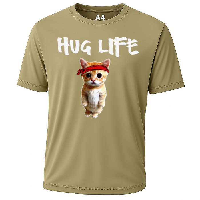 Hug Life Funny Awesome Cool Cute Cat Kitten Tee Performance Shirt