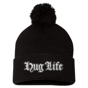 Hug Life Funny Gift Idea Pom Pom 12in Knit Beanie