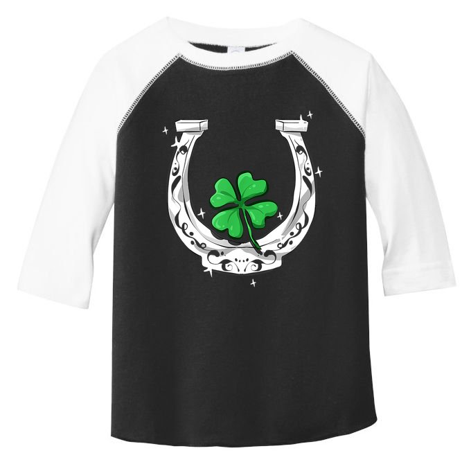 Horseshoe Lucky Four Leaf Clover Horse Toddler Fine Jersey T-Shirt