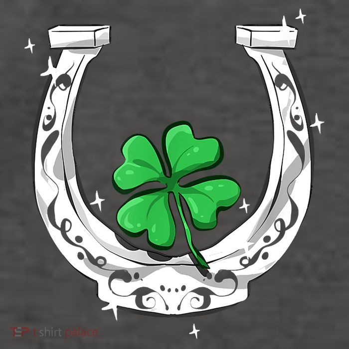 Horseshoe Lucky Four Leaf Clover Horse Vector Backpack