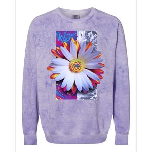 Holographic Lily Flower Colorblast Crewneck Sweatshirt