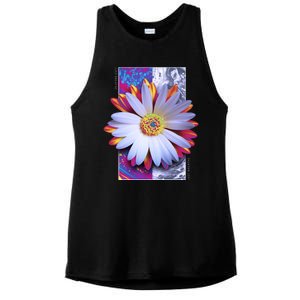 Holographic Lily Flower Ladies PosiCharge Tri-Blend Wicking Tank