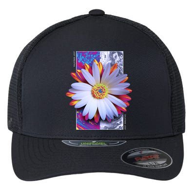 Holographic Lily Flower Flexfit Unipanel Trucker Cap