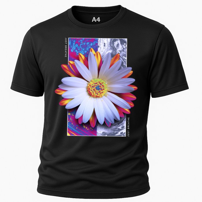 Holographic Lily Flower Cooling Performance Crew T-Shirt