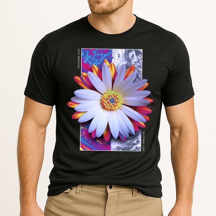 Holographic Lily Flower Cooling Performance Crew T-Shirt