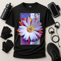 Holographic Lily Flower Cooling Performance Crew T-Shirt