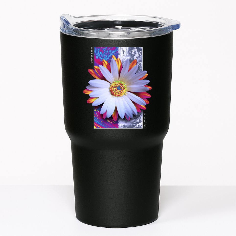 Holographic Lily Flower Tumbler