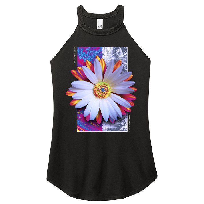 Holographic Lily Flower Women's Perfect Tri Rocker Tank