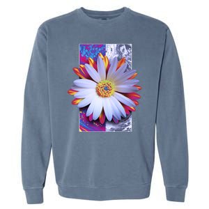 Holographic Lily Flower Garment-Dyed Sweatshirt