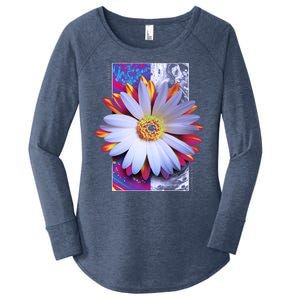 Holographic Lily Flower Women's Perfect Tri Tunic Long Sleeve Shirt