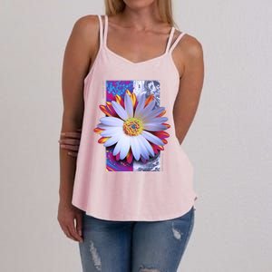 Holographic Lily Flower Women's Strappy Tank