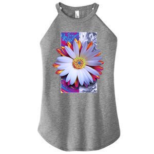 Holographic Lily Flower Women's Perfect Tri Rocker Tank