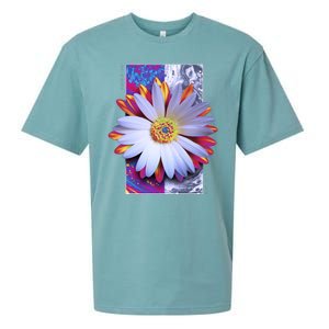 Holographic Lily Flower Sueded Cloud Jersey T-Shirt