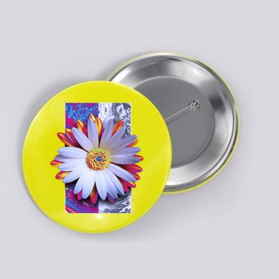 Holographic Lily Flower Button