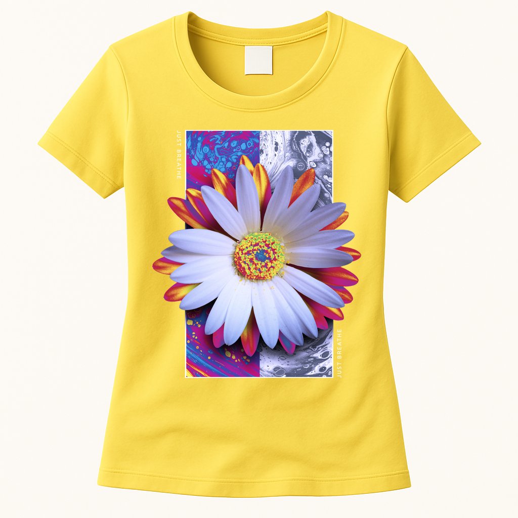 Holographic Lily Flower Womens T-Shirt