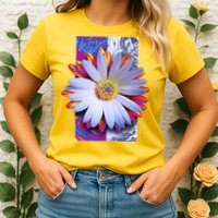 Holographic Lily Flower Womens T-Shirt