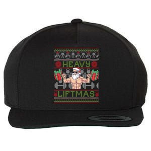 Heavy Liftmas Fitness Xmas Santa Ugly Christmas Bodybuilder Gift Wool Snapback Cap