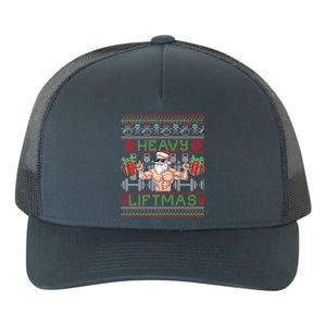 Heavy Liftmas Fitness Xmas Santa Ugly Christmas Bodybuilder Gift Yupoong Adult 5-Panel Trucker Hat