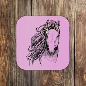 Horse Leopard Face Horseback Riding Horse Lover Coaster