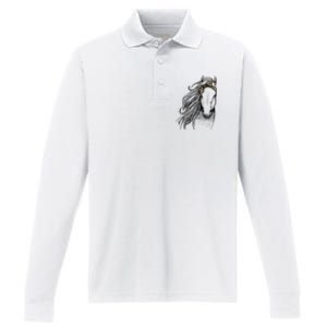 Horse Leopard Face Horseback Riding Horse Lover Performance Long Sleeve Polo