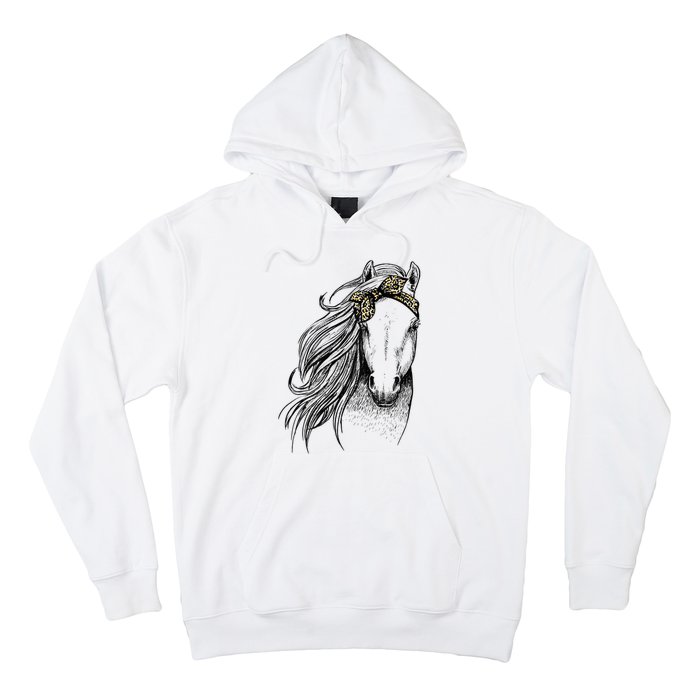 Horse Leopard Face Horseback Riding Horse Lover Hoodie