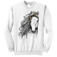 Horse Leopard Face Horseback Riding Horse Lover Sweatshirt