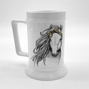 Horse Leopard Face Horseback Riding Horse Lover Beer Stein