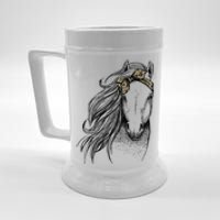 Horse Leopard Face Horseback Riding Horse Lover Beer Stein