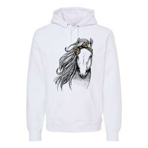 Horse Leopard Face Horseback Riding Horse Lover Premium Hoodie