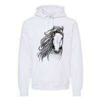 Horse Leopard Face Horseback Riding Horse Lover Premium Hoodie