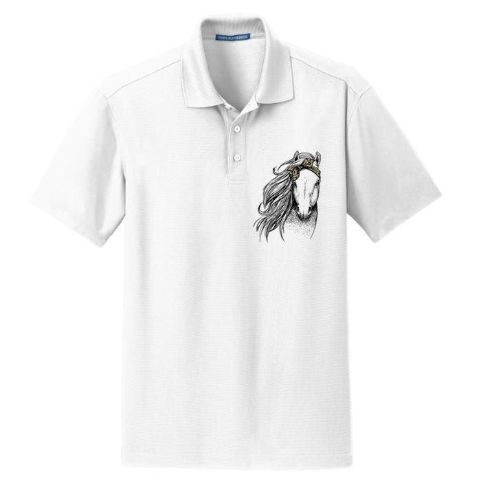 Horse Leopard Face Horseback Riding Horse Lover Dry Zone Grid Polo