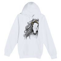 Horse Leopard Face Horseback Riding Horse Lover Premium Pullover Hoodie