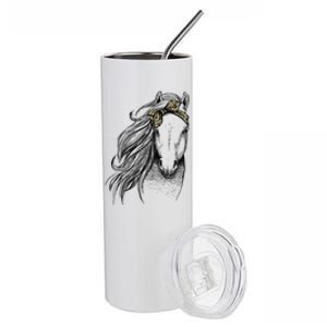 Horse Leopard Face Horseback Riding Horse Lover Stainless Steel Tumbler