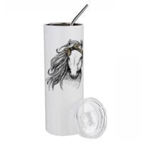 Horse Leopard Face Horseback Riding Horse Lover Stainless Steel Tumbler