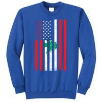 Half Lebanese Flag Vintage American Inside Me Usa Gift Sweatshirt