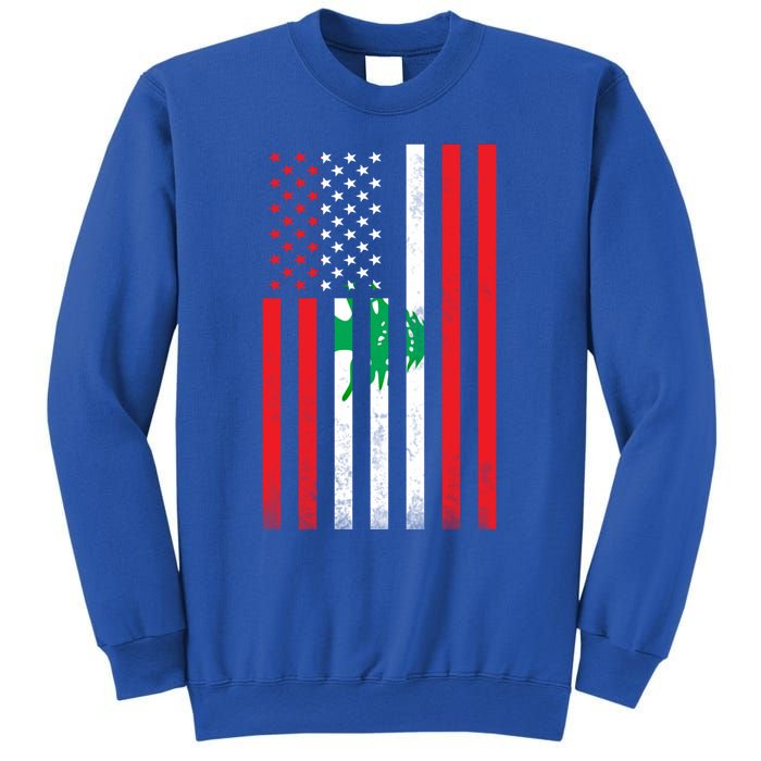 Half Lebanese Flag Vintage American Inside Me Usa Gift Sweatshirt