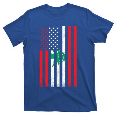 Half Lebanese Flag Vintage American Inside Me Usa Gift T-Shirt