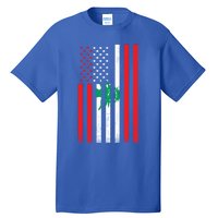 Half Lebanese Flag Vintage American Inside Me Usa Gift Tall T-Shirt